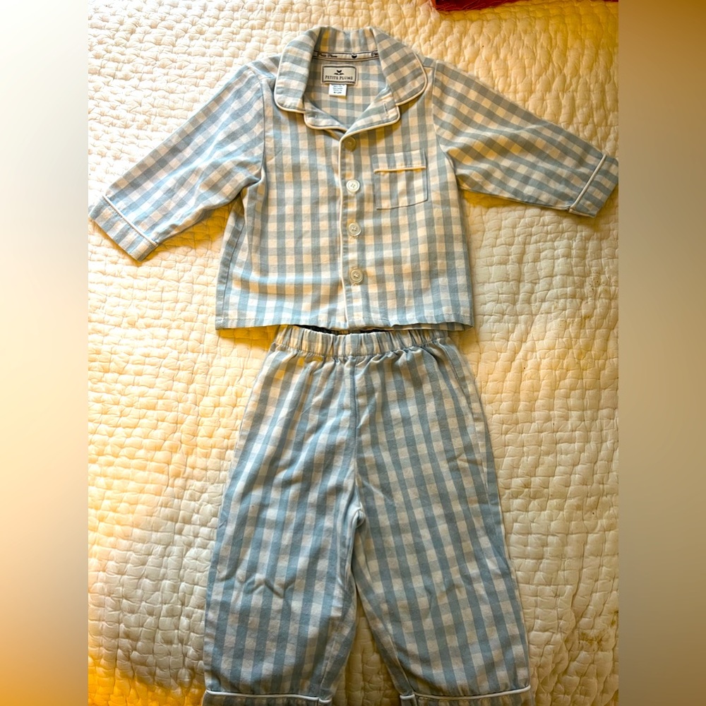 Petite Plume baby checkered PJs!